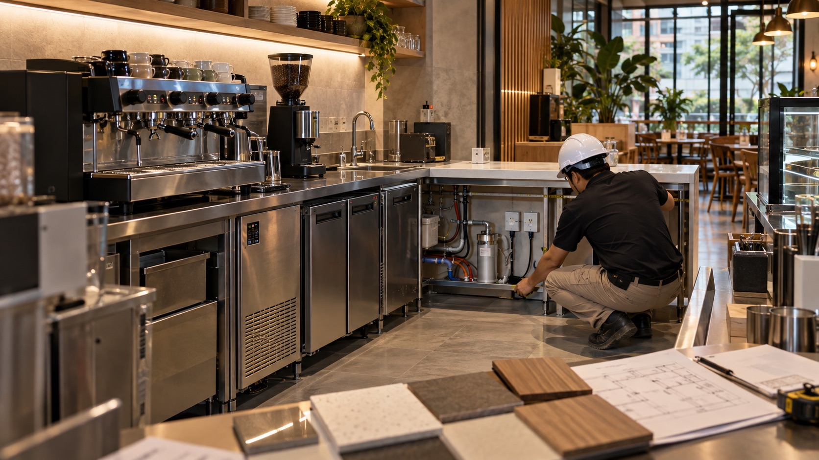 Cafe equipment and services coordination reference
