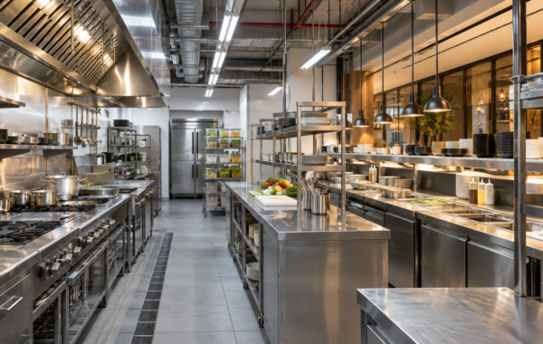 Illustrative restaurant kitchen workflow planning