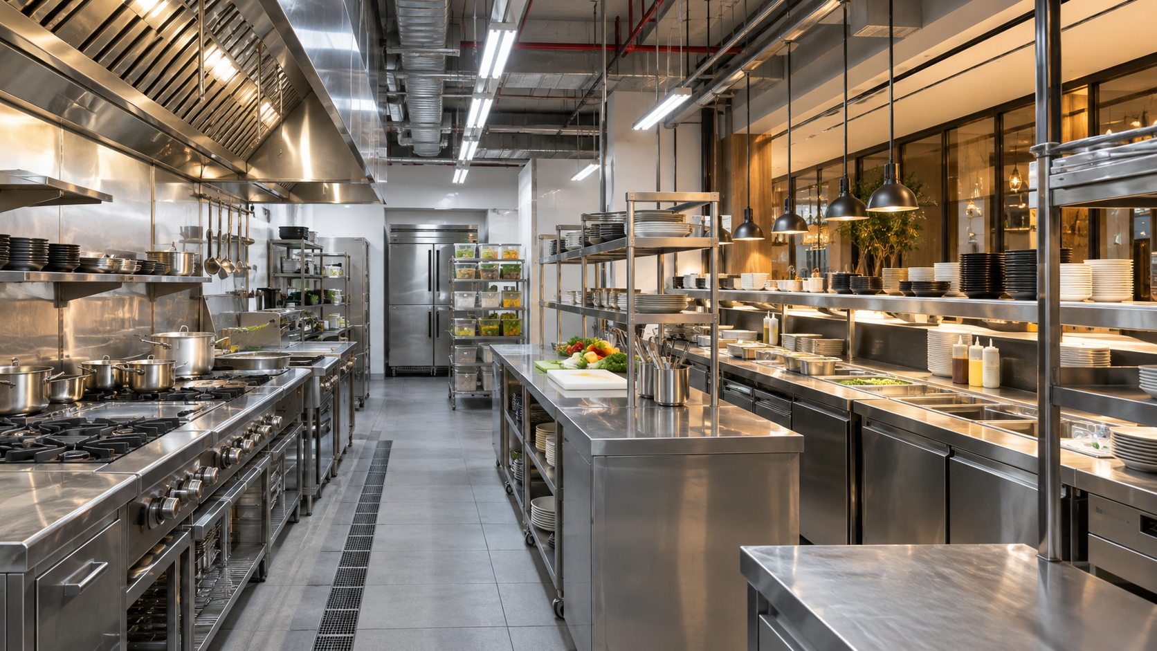Illustrative restaurant kitchen workflow planning